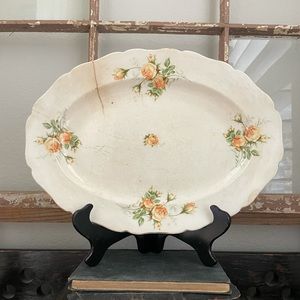 Vintage rose ironstone platter